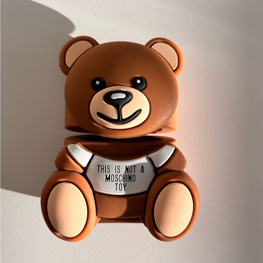 Genuine Moschino Brown Teddy Bear Toy Apple AirPod Case